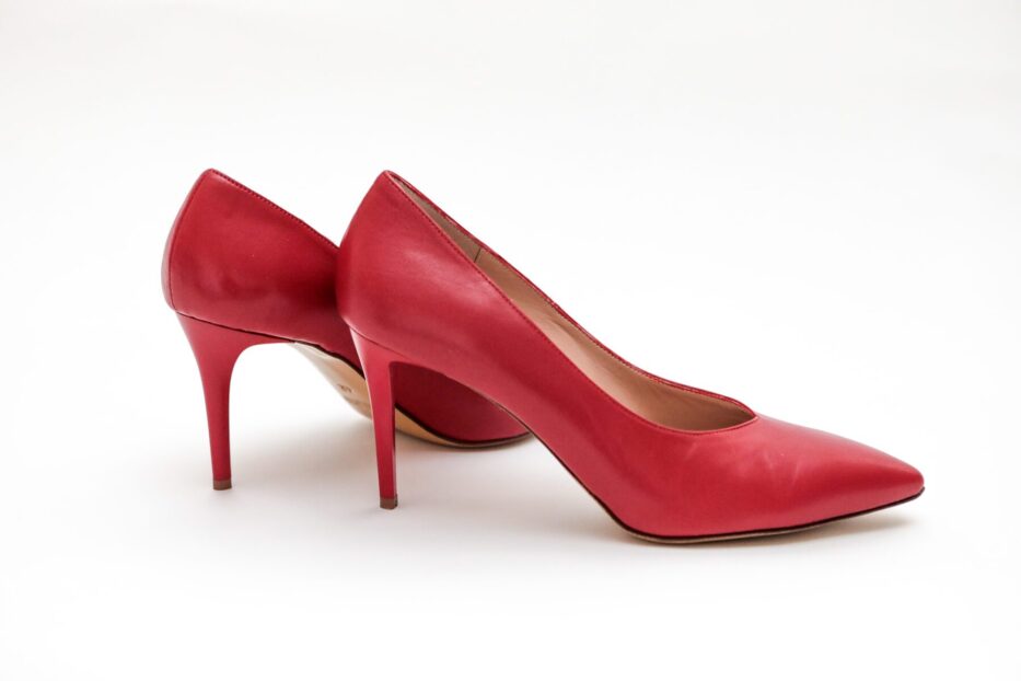 Large size red heels for women