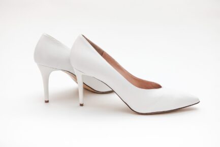 Large size white heels for women