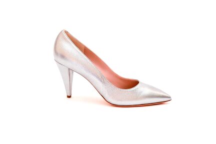 Large size silver heels for women